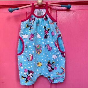 Disney Light Blue Polka Dot Minnie Mouse Romper